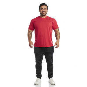 T-shirt de sport pour homme, populaire, décontracté, respirant, ultra doux au toucher, en polyester, confortable, manches courtes, de marque. - Product Image 1