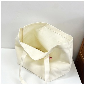 Sac de shopping en toile de coton de qualité supérieure, esthétique minimaliste, avec poches intérieures, durable, réutilisable, pour femmes et filles - Product Image 3