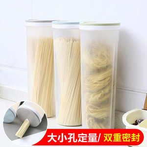 Round <b>Noodle</b> <b>Box</b> Plastic Cylinder Container With Clip On Lid For Kitchen Food Storage And Preservation Sealing 3 Sizes Available - Product Image 5