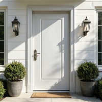 Porte intérieure WPC à panneau plat, 50 mm d'épaisseur, insonorisée 30 dB, certifiée CE, pour projets de chambres, appartements et hôtels