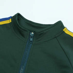 Ropa a rayas de algodón para bebés y niños, chándal para correr con cremallera, conjunto de chándales de manga larga para niños de 2 uds - Product Image 1