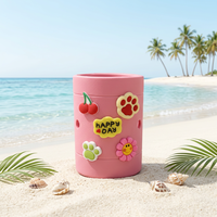 Manchon isotherme personnalisé en plastique écologique et imperméable pour canettes, porte-boissons, accessoires de sac de plage, housse réutilisable pour bouteilles de soda et de bière