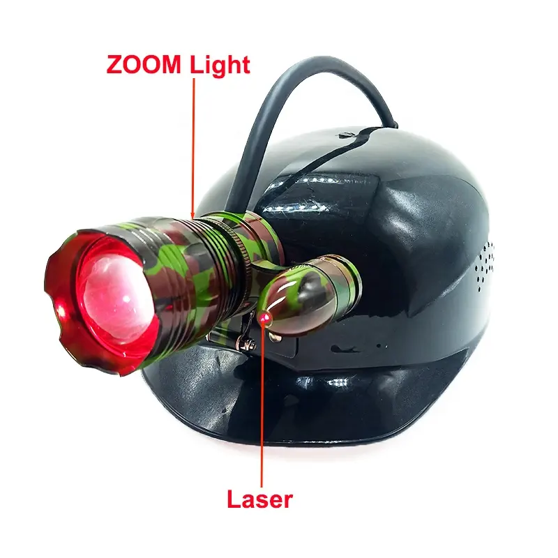 Super Bright Duck Deer Hog Coyote Hunting Headlamp for Cap Green Yellow Red Light Raccoon Coon Hunting Light Laser