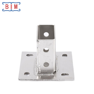 Çift Kanallı Çelik Profil için Ağır Hizmet Tipi SS304/SS316 Çelik Direk Taban Destek Braketi - Product Image 3