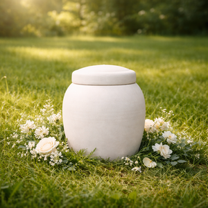 Kişiselleştirilmiş Minimalist Beyaz Urn Biyobozunur Çevre Dostu İnsan Külleri Kremasyon Urn'u Evcil Hayvan Urn'ları Denizde Cenaze Yapmak İçin Cenaze Urn'ı - Product Image 5
