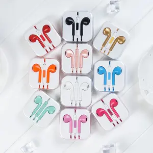 Colorful Earphones Wired 3.5mm With Mic In-ear Stereo Headphone For Phone 4/5/6 Android Phone Accessories