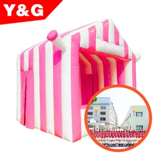 Y & G充气家庭帐篷 | 流行粉色充气沙滩帐篷 | 2年保修，免费设计，购买充气帐篷
