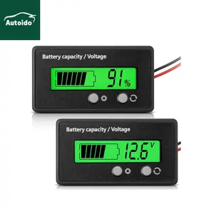 DC 12V 24V 36V 48V voiture bateau alarme avant réglage interrupteur clé capacité de la batterie indicateur de tension indicateur de jauge de batterie