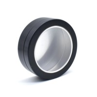 Leere Aluminiumdose mit Transparentem PVC-Deckel 15g 25g 60g 80g 100g 120g 150g 180g Schwarzer Luftdichter Aluminium-Körpercreme-Behälter