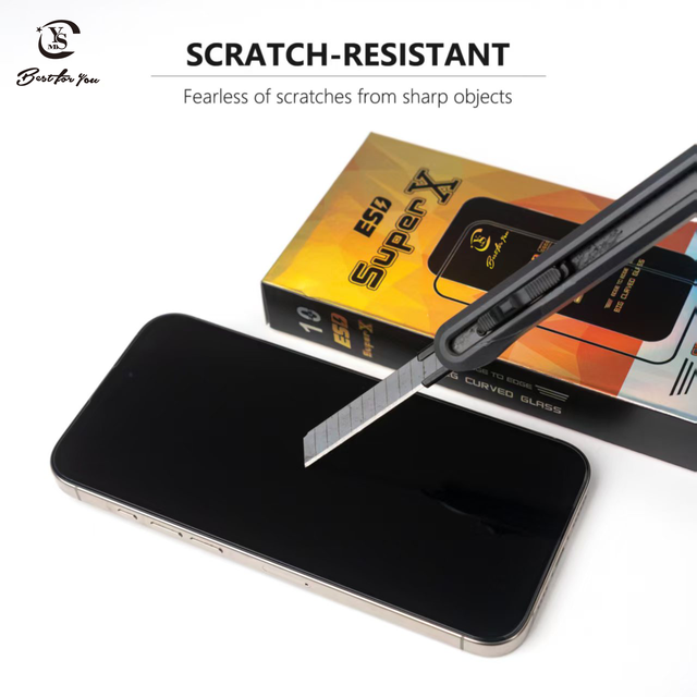 High Quality Super X ESD Tempered Glass Screen Protector for iPhone Samsung Infinix Tecno