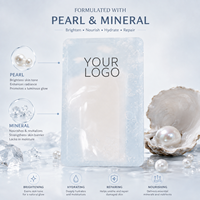 Masque facial en feuille minérale de perle, éclaircissant, hydratant, réparateur, nourrissant, OEM ODM, logo personnalisé, marque privée