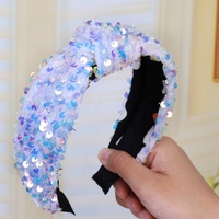 Bandeaux à paillettes brillantes, mode coréenne Boutique accessoires pour cheveux doux femmes lavage du visage bandeaux décoration de cheveux cerceau pour cheveux