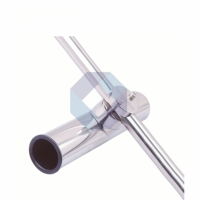 Nouveau support de canne à pêche à clipser en acier inoxydable 316 poli miroir, compatible avec les bateaux gonflables et kayaks de 22 à 32 mm