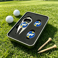Kit de golf portable : Outil de réparation de divots professionnel Switchblade et marqueur de balle de golf en métal gravé pour golfeur professionnel