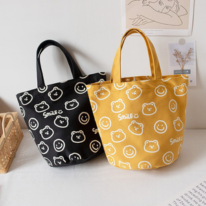 Bolso pequeño de lona de algodón con logotipo personalizado, bolsa de embalaje para regalo de compras, con fondo redondo - Product Image 1