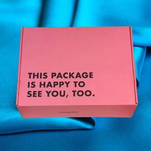 Custom Logo Printed Biodegradable Ear Lock Corrugated Cardboard Paper Packaging Mailer Postal Shipping Box with Sponge Lining - Product Image 1