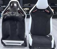 Sièges baquets de course en fibre de carbone avec logo brodé, compatibles avec Audi R8 4S TT RS, pièces de modification intérieure pour voitures de sport