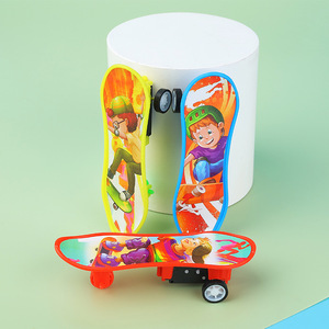 Trottinette à doigts 8,5x2,5cm en plastique, skateboard à rétrofriction pour enfants de 2 à 4 ans, cadeau unisexe - Product Image 1