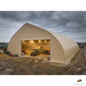 Structure <span class=keywords><strong>de</strong></span> stockage et abri <span class=keywords><strong>de</strong></span> secours en tissu pour récupération post-catastrophe, tente d'entrepôt en membrane PVC certifiée, en acier galvanisé ou non galvanisé - Product Image 1