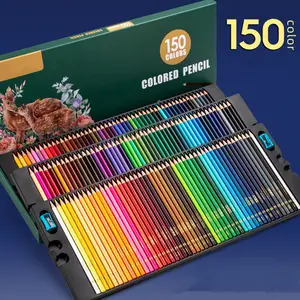 Factory 120 200pieces Colored Pencil Set Quality Soft Core Colored Leads Pencils In Tin Box For Adult Artists And Professionals