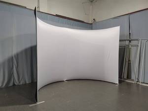 Portable Advertising Stand Banner Aluminum <strong>Frame</strong> Curved <strong>Pop</strong> <strong>up</strong> Display Backdrop Wall - Product Image 6