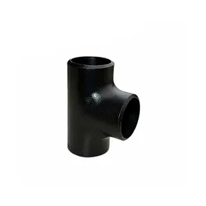 Factory Size Black Painted 168mm X 7mm Type Carbon Steel Iron Metal Pipe Tube Fitting Forging Equal Type CS Fittings Tees