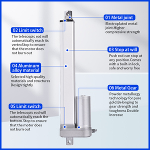 Actuador Lineal Automático Altamente Resistente al Agua de 12V 2000N con Control Remoto, Apto para Aplicaciones de Hogar Inteligente (30-<span class=keywords><strong>800</strong></span>) mm - Product Image 4