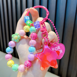 Phong Cách Mới Sao Đính Cườm Vòng Tay Keytag Đính Cườm Phụ Kiện <span class=keywords><strong>Keyfob</strong></span> Cho Điện Thoại Quyến Rũ Đính Cườm Túi Mặt Dây Chuyền Điện Thoại Di Động Phụ Kiện - Product Image 6