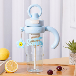 Tasse à thé portable haut de gamme pour femme avec paille de séparation, grande capacité, en plastique, pour boissons glacées, idéale pour le camping estival - Product Image 6