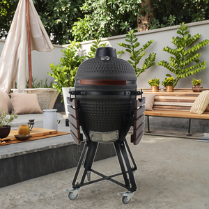 Đồ dùng làm vườn Auplex Kamado Joe 18 inch bằng gốm tráng men mờ, lò nướng than BBQ ngoài trời - Product Image 3