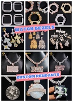 Testeur de diamant certifié GRA Bijoux Hip Hop Argent Sterling 925 Glacé VVS Moissanite Jade Bouddha Pendentif