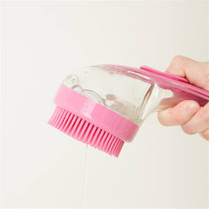 Cepillo de masaje para ducha de mascotas con mango, dispensador de champú, cepillo de baño para perros, limpieza de pelo de mascotas, cepillos de baño para perros y gatos - Product Image 5