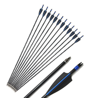 Flèches en fibre de verre de 31,5 pouces pour tir à l'arc, flèches en fibre de verre pour arc recurve, pour la chasse et la pratique