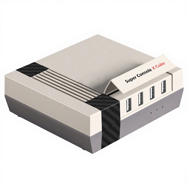 Super Console X Cube HD Quad Core 1080P Retro FC Red and White Doujie TV Box Gaming Smart TV Box