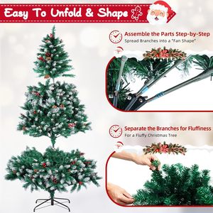 <span class=keywords><strong>Sapin</strong></span> de Noël <span class=keywords><strong>Artificiel</strong></span> Articulé Premium 1,80 m (6FT) en Pin et Abriolac, 1400 Aiguilles, Montage Facile, Comprend 6 Décorations Différentes, Utilisation Intérieur/Extérieur - Product Image 6