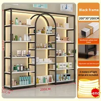 Meuble de présentation de luxe léger, étagère de rangement pour cosmétiques, présentoir multifonctionnel pour salon de beauté et manucure, support de fond