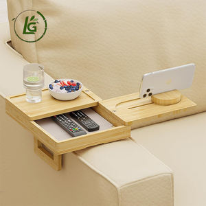 Nuevo Producto LG de Buena Calidad, Bandeja para Brazo de Sofá, Soporte para Snacks, Organizador y Mesa para Reposabrazos, Consola y Portavasos de Bambú para Sofá - Product Image 1