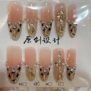 <span class=keywords><strong>Uñas</strong></span> Postizas Hechas a Mano al por Mayor, Material Acrílico de Alta Calidad, Diseños Cuadrados y Almendrados, Surtidos Aleatoriamente, Precio de Fábrica - Product Image 5