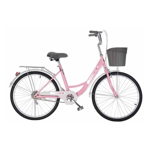Nouvelle haute qualité 24/26 <span class=keywords><strong>pouces</strong></span> rétro femmes vitesse unique en acier au carbone dame vélo urbain avec panier vélo de ville - Product Image 2