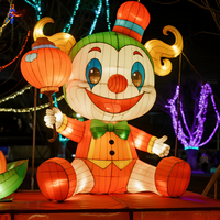 Lanterne de clown colorée personnalisée pour les fêtes, Thanksgiving, le Poisson d'avril, les blagues au bureau et la décoration amusante pour les soirées à la maison