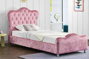 Principessa delle ragazze Rosa di <span class=keywords><strong>Velluto</strong></span> Schiacciato <span class=keywords><strong>Singolo</strong></span> di Stoccaggio Telaio del <span class=keywords><strong>Letto</strong></span> <span class=keywords><strong>Letto</strong></span> In Tessuto di base Tappezzeria <span class=keywords><strong>Letto</strong></span> - Product Image 5