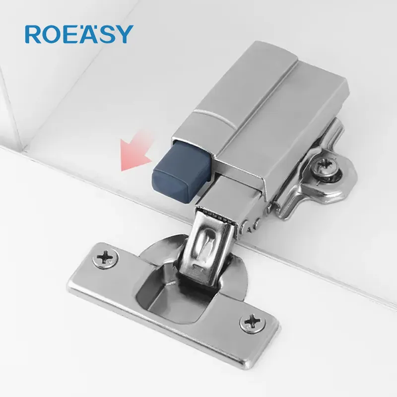 ROEASY 소프트 클로징 유압 클립 버퍼 댐핑 힌지에 밀어 문 열기 시스템 댐퍼 외부 스냅