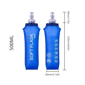 Botella DE AGUA DE TPU de 250ml, plegable, plegable, para correr, carrera, frasco suave, botella de agua deportiva reutilizable para acampar al aire libre - Product Image 6