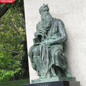 Scultura di Mosè in Bronzo Greco a Grandezza Naturale per Giardino Esterno - Product Image 1