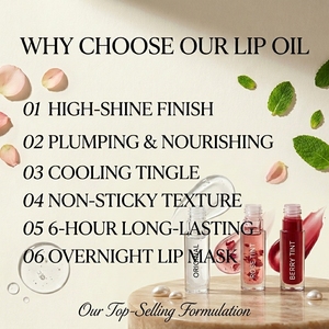 Aceite Labial Voluminizador con Ácido Hialurónico y Vitamina E, Vegano, Cruelty-Free, Hidratante y Brillante, Marca Privada, MOQ 100 - Product Image 5