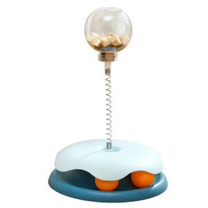 Tocadiscos de autoentretenimiento para gatos a la moda moderna, dispensador de comida con fugas, palo de bola para masticar mascotas, juguetes para masticar, juguetes para mascotas - Product Image 4