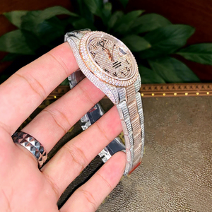 นาฬิกาข้อมือฮิปฮอปสุดหรู หน้าปัดทรงกลม ประดับ<span class=keywords><strong>เพชร</strong></span> <span class=keywords><strong>VVS</strong></span> D มอยส์ซาไนต์ สำหรับผู้ชาย - Product Image 4