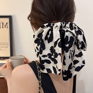 Haute qualité imprimé rayé Spot métal épingle à cheveux femmes arc coiffure pour extérieur décontracté Photos dame <span class=keywords><strong>Photo</strong></span> décoration - Product Image 1