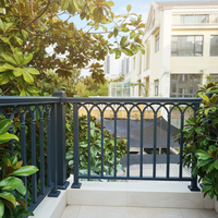 Fabricant de balustrades en aluminium noir thermolaqué au design moderne pour balcon résidentiel, sans entretien, taille personnalisée