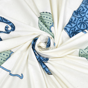 BLOCKS of INDIA Hand Block Impreso Algodón Super King Size Sábana 270X270 Color 9-Sábanas ajustadas y planas - Product Image 1